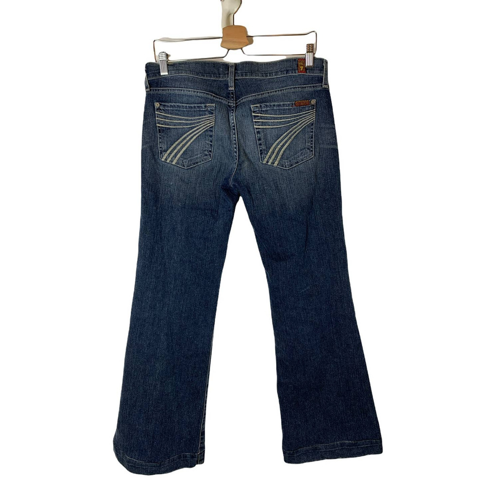 7 For All Mankind 7FAM Dojo Embroidered 7 Pocket Flare Jeans Size 29